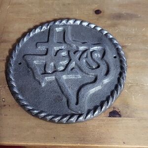 Texas Cast Iron Trivet With Drilled Holes For Hanging